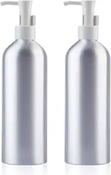Top Leakproof Pump Bottles for Travel Shampoo (Lockable Pumps) 5 aluminium 500ml pump pack
