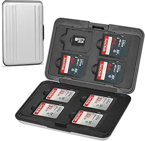 Top Memory Card Holders to Keep Your Photos Safe 8 aluminum 8 slot shock resistant holder