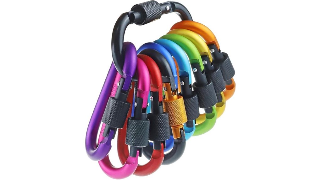 Best Carabiners for Travel: Locking vs Non‑Locking Picks 15 aluminum d ring keyrings screws