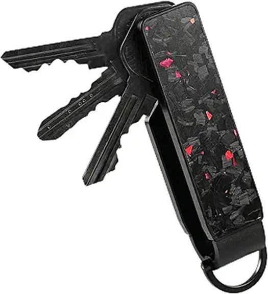 aluminum minimalist keychain organizer