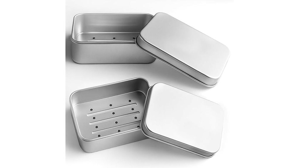 Best Refillable Shampoo‑Bar Tins: Rust‑Free, Great Drainage 5 aluminum self draining soap holders