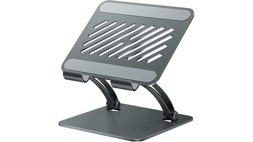 Foldable Tablet Stand (Tray-Table Friendly) for Work & Travel 15 aluminum tablet dual stand