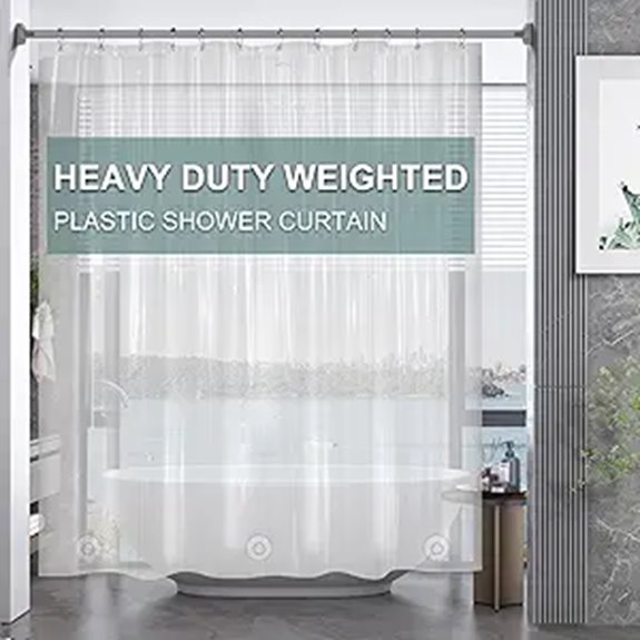 Shower Curtain Liner (Mildew-Resistant) That Keeps Mildew Away 15 amazerbath clear heavy duty curtain