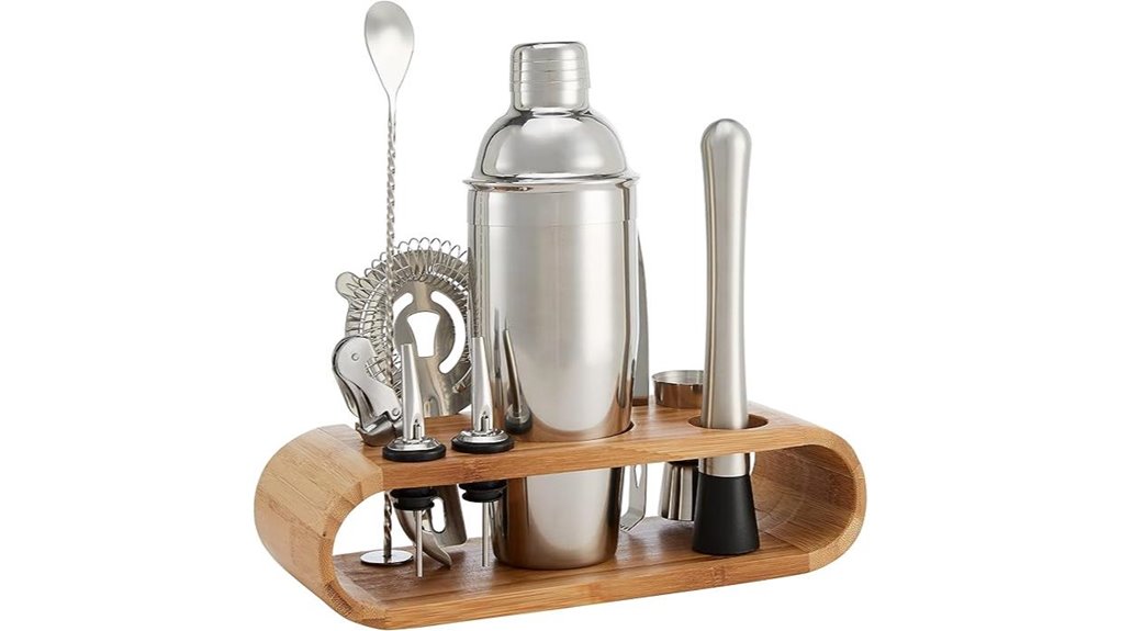 Must-Have Cocktail shaker set for Home Mixologists 15 amazon basics stainless bar