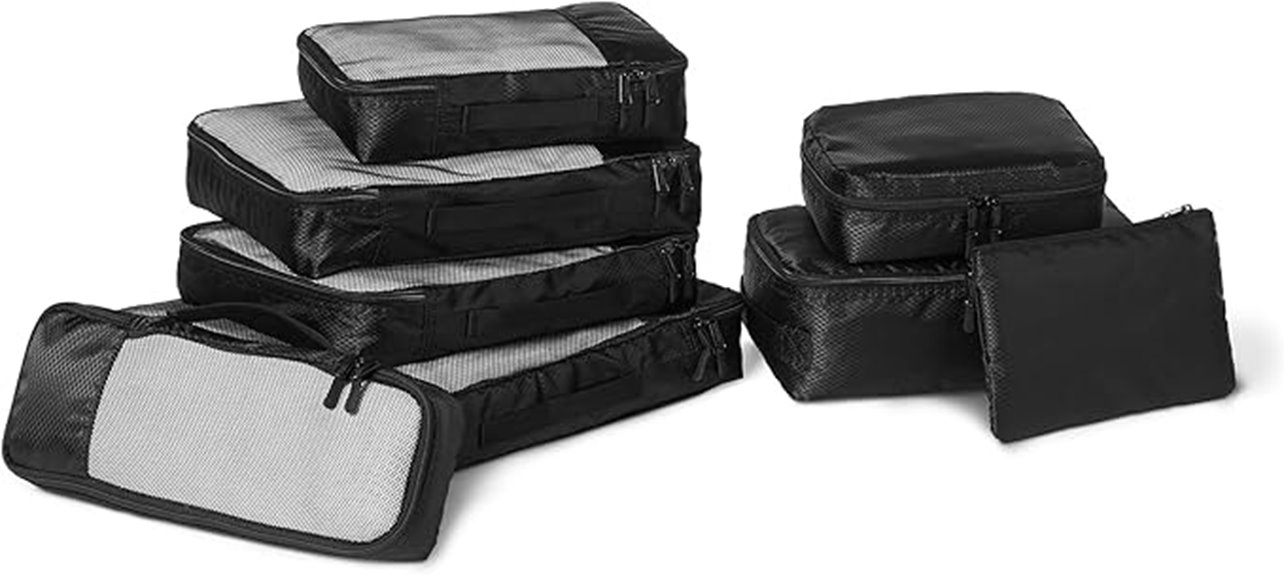 Best Checked Luggage With Modular Interior Cube Systems (Organized Packing) 3 amazon essentials 8 piece packing