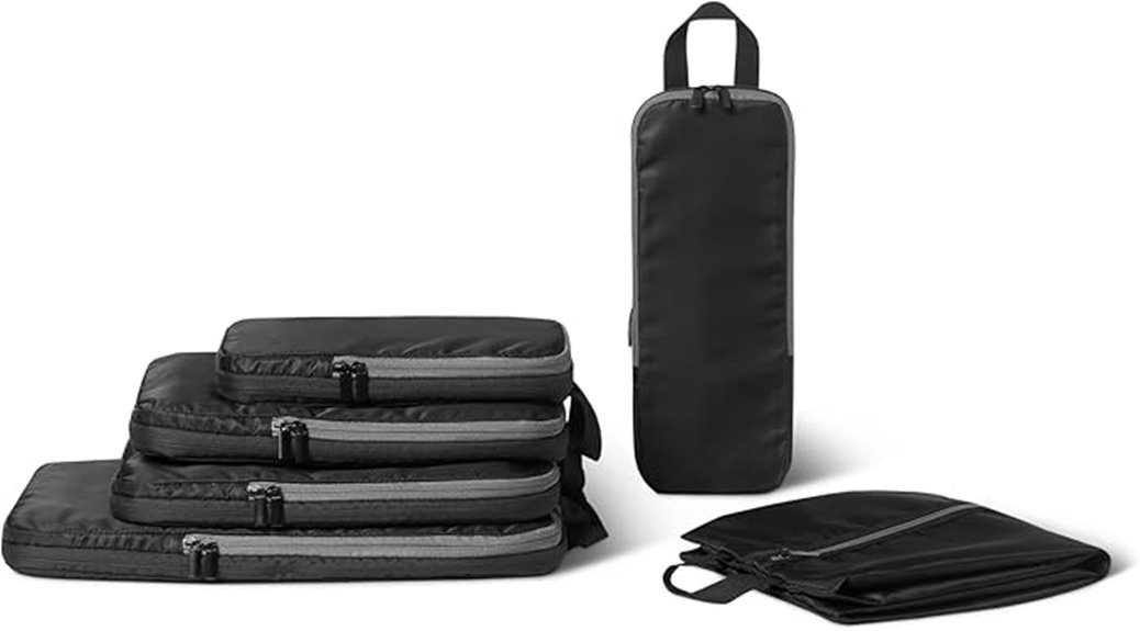 Packing Cube Sets Ideal for 40L Backpacks: Long, Narrow Cubes 6 amazon essentials compression cubes
