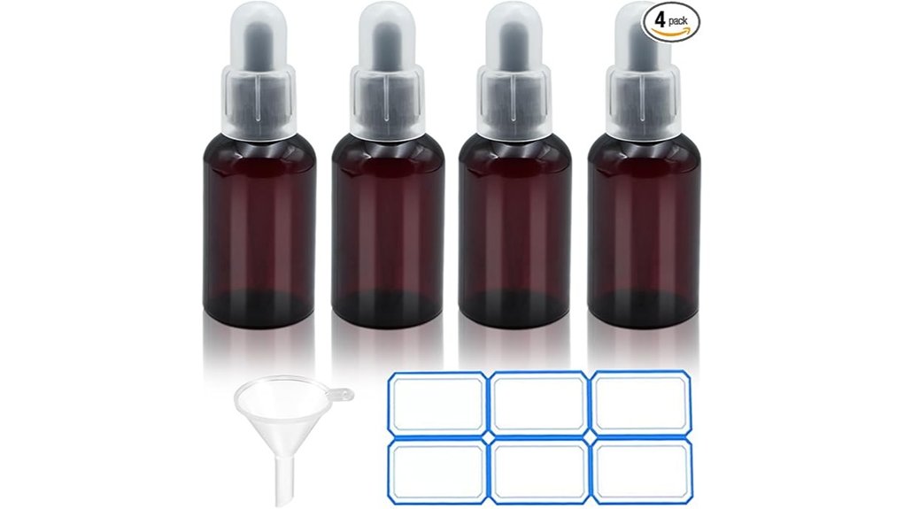 Leak‑Proof Travel Bottles for Oils: Perfect on the Go 6 amber dropper bottle pack