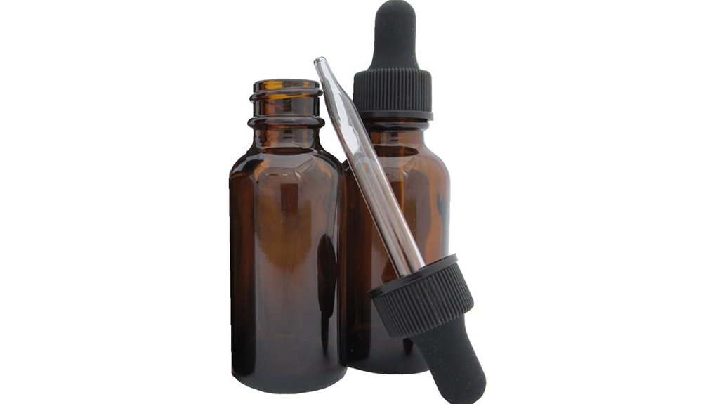 amber glass dropper pair