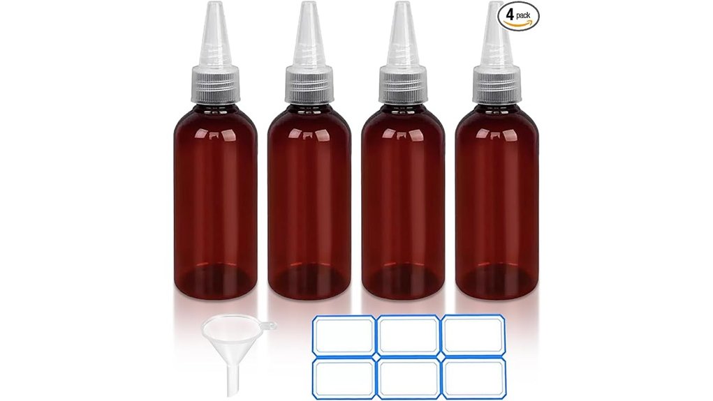 Leak‑Proof Travel Bottles for Oils: Perfect on the Go 1 amber plastic 1oz bottles