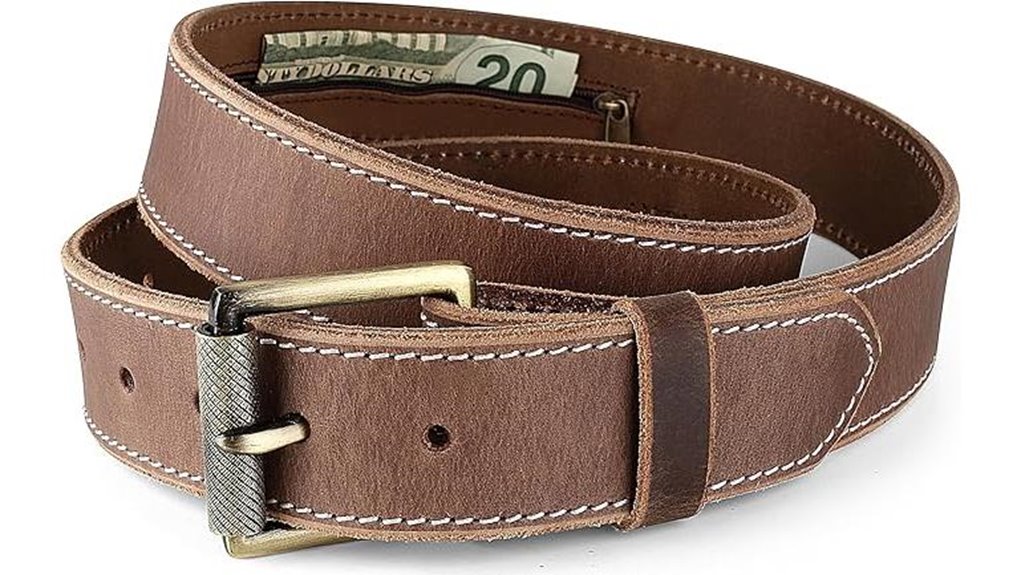Hidden Money Belts (Look Like Real Belts) That Keep Cash Safe 1 american full grain leather belt
