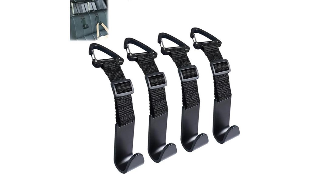 Top Travel Seatback Hooks to Keep Headphones and Bags Secure 3 amooca four pack hooks