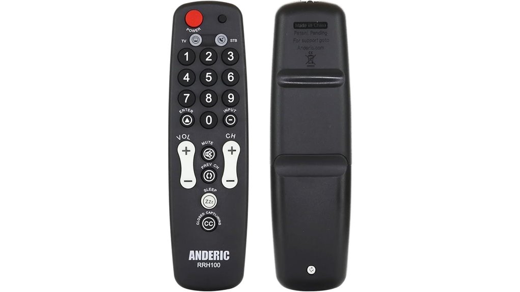 Top Mini Universal Remote for Hotel TVs 5 anderic jumbo button remote