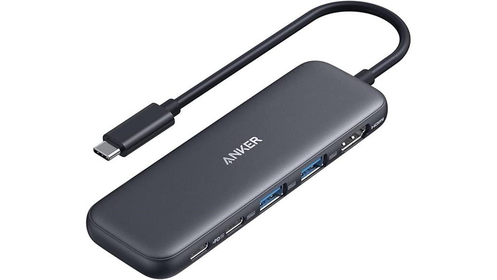 Best Universal USB Hubs For Travel Laptops 5 anker 5 in 1 usb c 4k