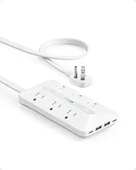 Travel Surge Protector with USB-C: Stay Powered on the Go 3 anker surge 6 outlet usb