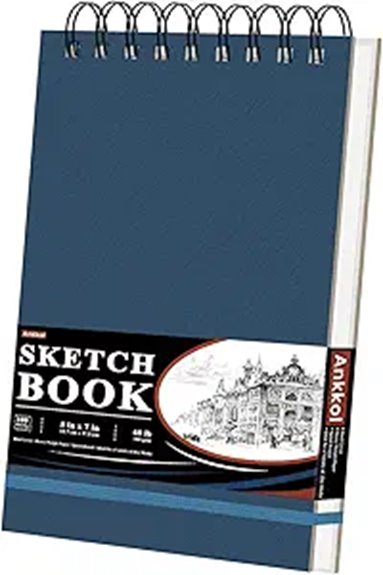Must-Have Sketchbooks for Traveling Artists 6 ankkol 5x7 spiral sketchbook