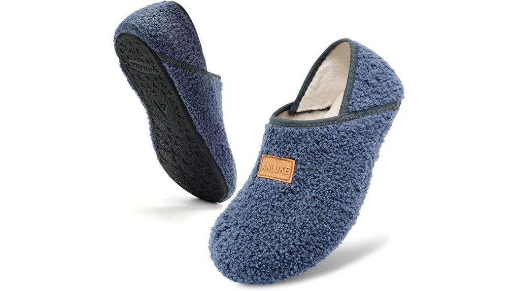 Best Travel Slippers with Rubber Soles (Indoor/Outdoor) 2 anluke fuzzy rubber slippers