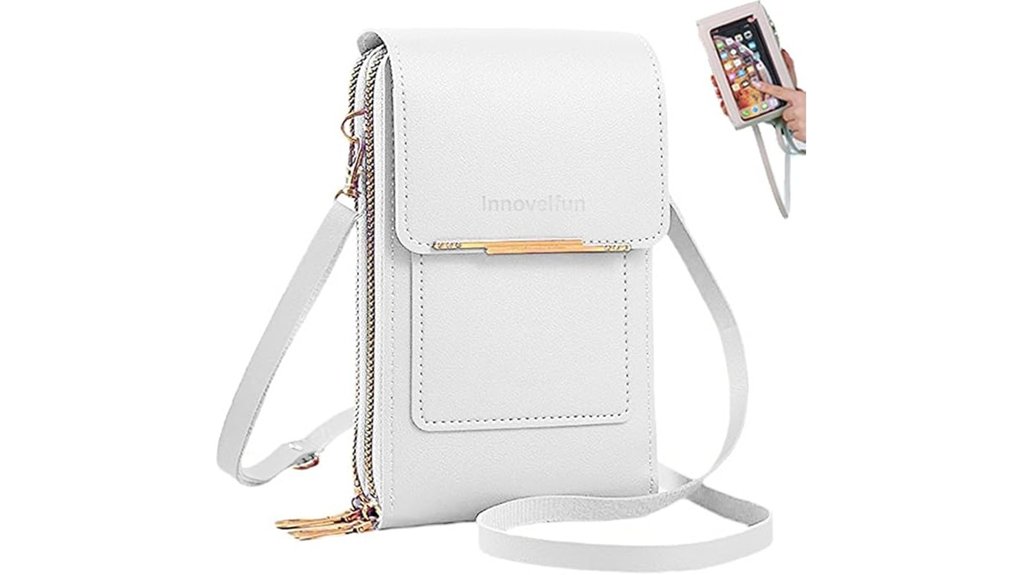 anti theft leather crossbody wallet