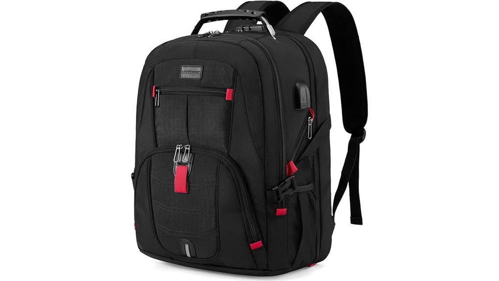 Best Travel Backpacks with Lockable Zippers (City Security) 4 anti theft usb 17 inch backpack