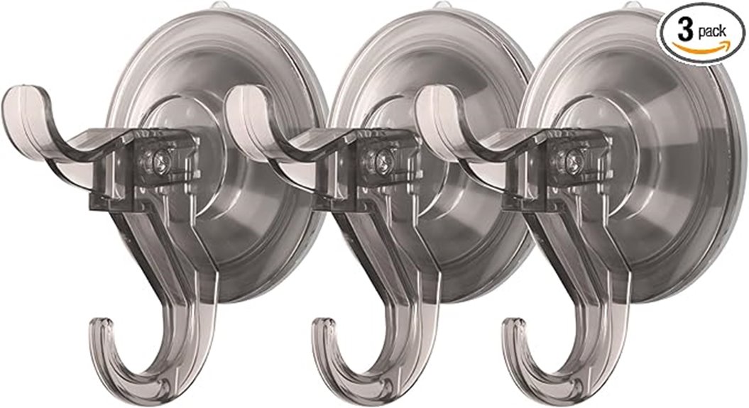 Strong‑Grip Suction Hooks That Stick in Traveler Bathrooms 5 antimbee 3 pack clear hooks