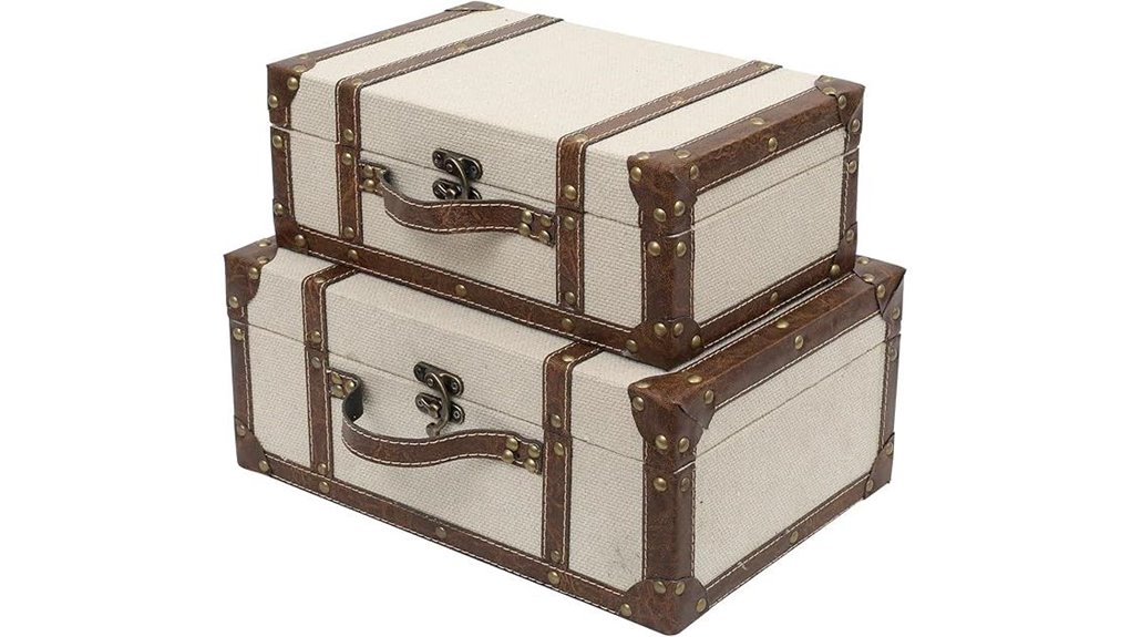 Best Trunk‑Style Suitcases with Two‑Half Design for Easy Filing 2 antique wood linen trunks