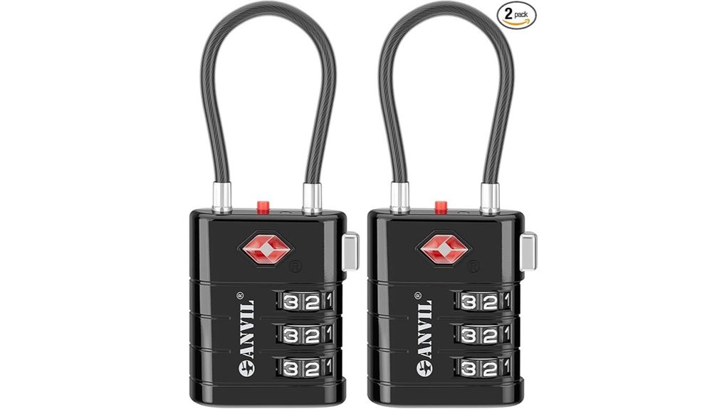TSA Locks That Keep Your Luggage Safe 13 anvil tsa 008 approved locks
