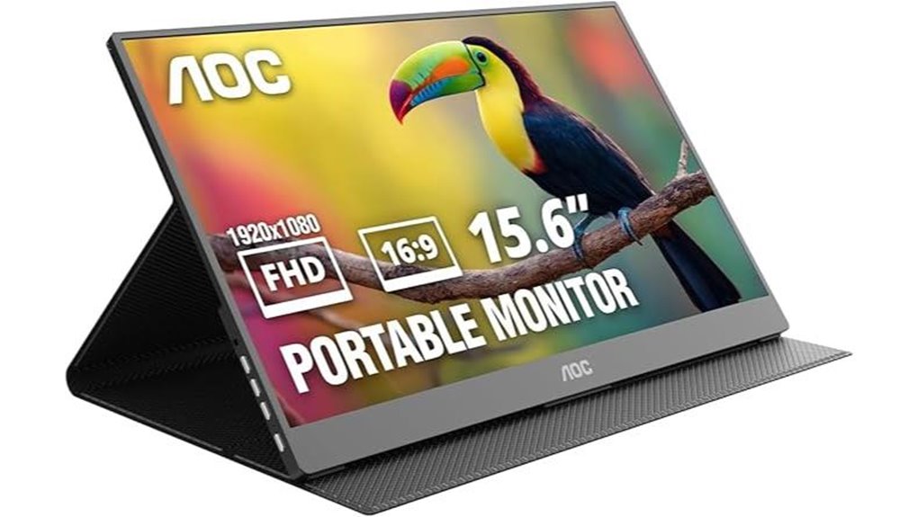 Portable Monitor (Thin, USB‑C) That Makes Your Workspace Chic 6 aoc 15 6 fhd speakers