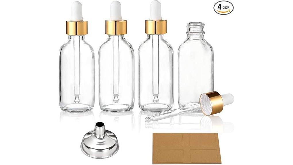 Mini Dropper Bottles: No‑Spill, Precise Serum Dosing 10 aozita 1oz clear bottles