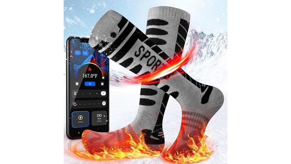 Best Heated Socks to Keep Warm in Freezing Weather 11 app controlled 8h heated socks