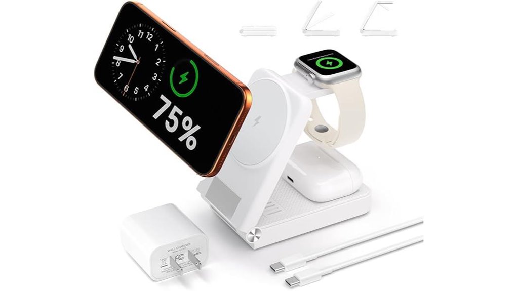 Foldable Multi-Device Charging Stations: Power Anywhere 6 apple 3 in 1 magnetic 25w