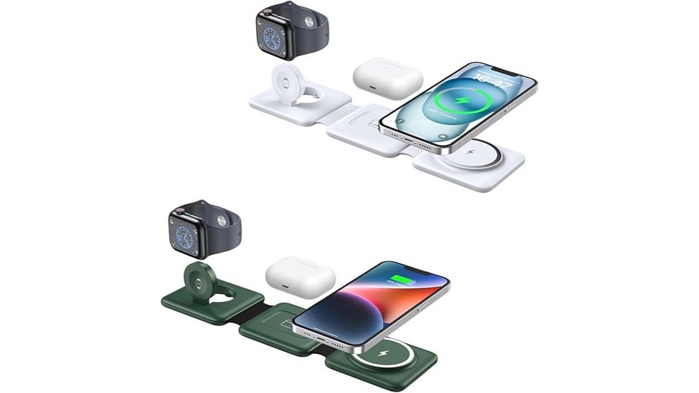 Compact Multi-Device Charging Docks With One Outlet Travelers 12 apple travel charging pad