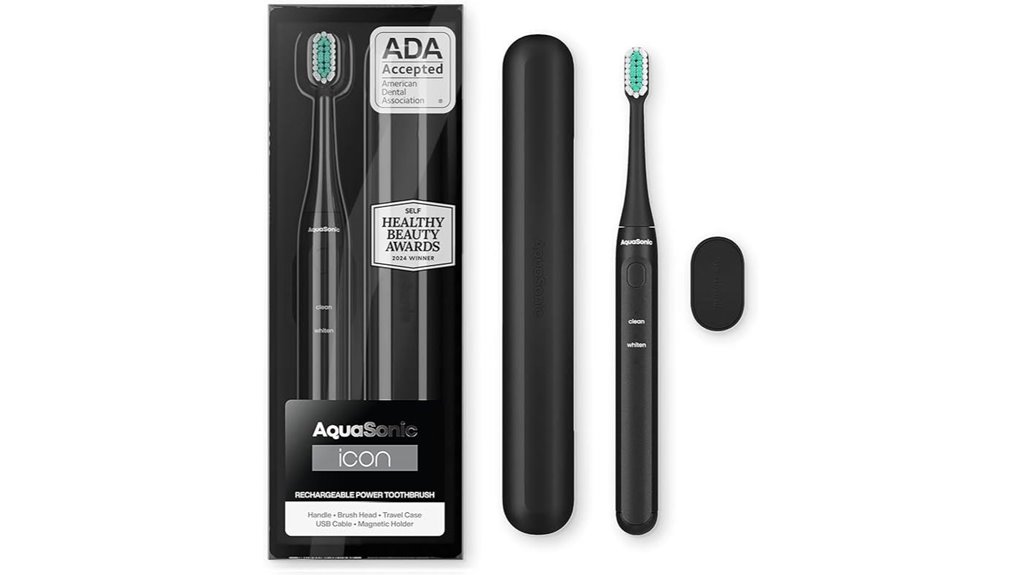 aquasonic icon rechargeable onyx