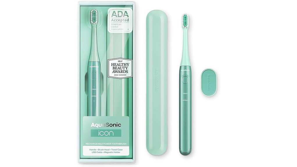 aquasonic icon rechargeable toothbrush