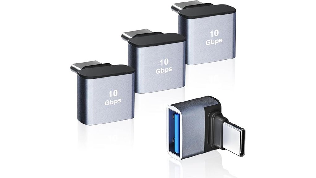 Highly Reliable USB-C Right‑Angle Adapter (Strain Relief) 13 areme 4 pack usb3 1 angle