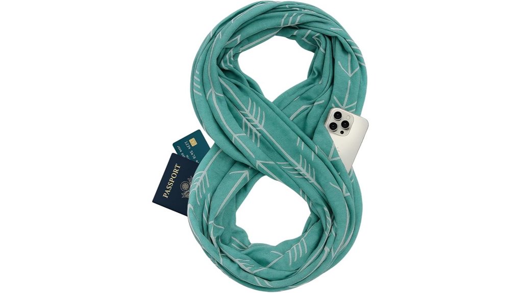 Hidden‑Pocket Scarves Keep Lightweight Items While You Travel 4 arrow infinity scarf pocketed