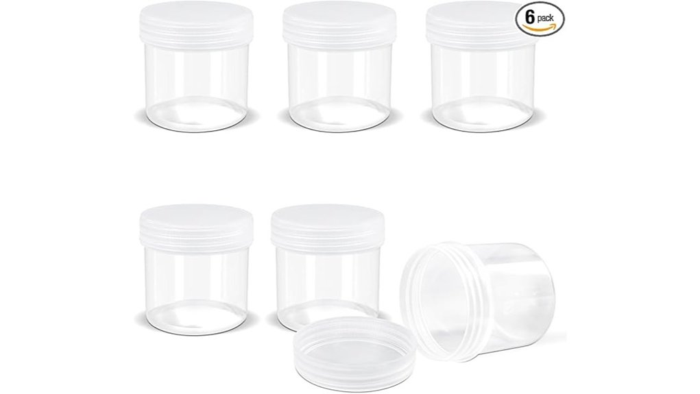 Travel Jars for Creams: Wide Mouth, Tight Seal Essentials 5 asevat leak proof 6 pack jars