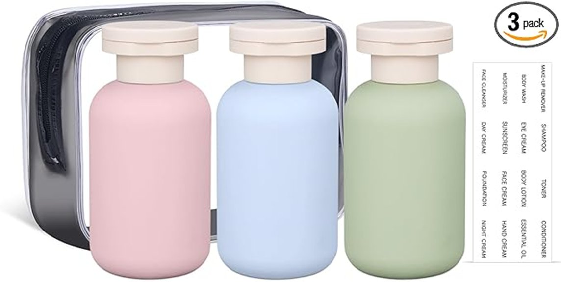 Leak-Proof Refillable Travel Bottles: Cap Design Don’t Leak 1 asevat leakproof travel bottles