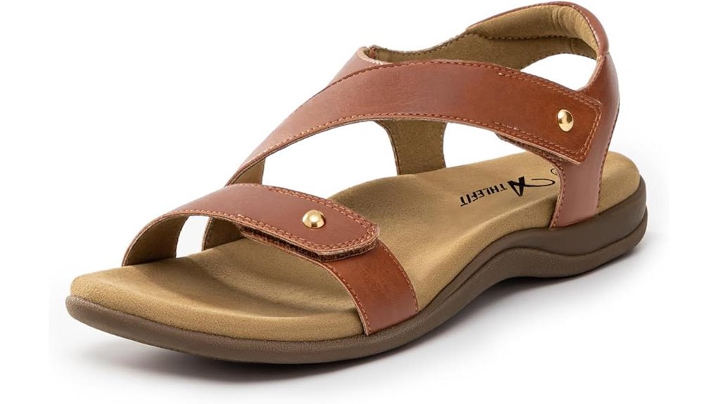 Travel Sandals with Arch Support (All-Day Walking) for Comfort 10 athlefit women s orthopedic sandals