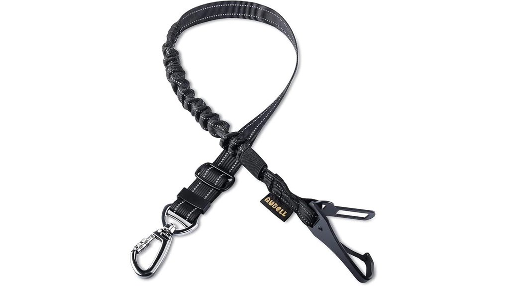 Top Pet Seat Belt Tether (Adjustable) for Safe Travels 12 aubell 3 in 1 reflective belt