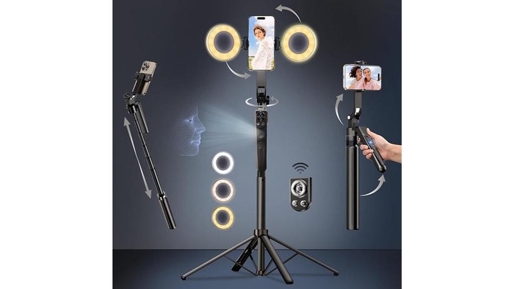 auto face tracking tripod light