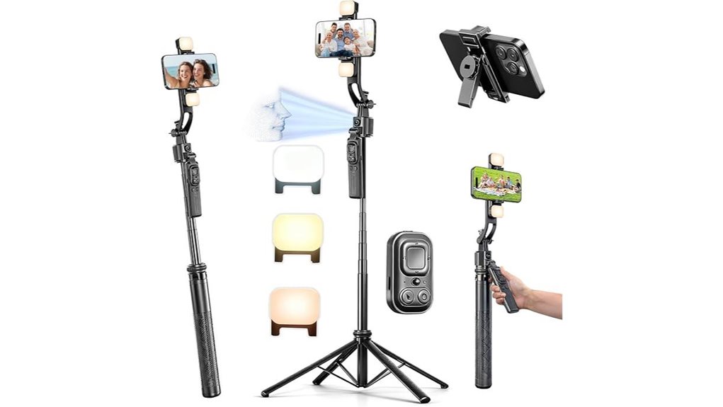 auto face tracking tripod light