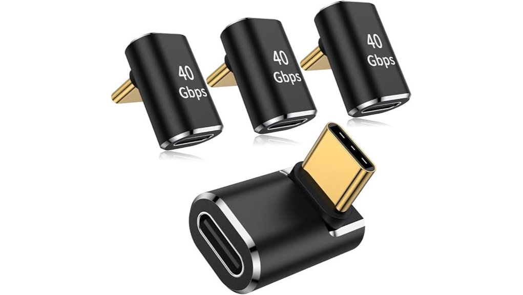 Highly Reliable USB-C Right‑Angle Adapter (Strain Relief) 15 auvipal 90 l shaped pack