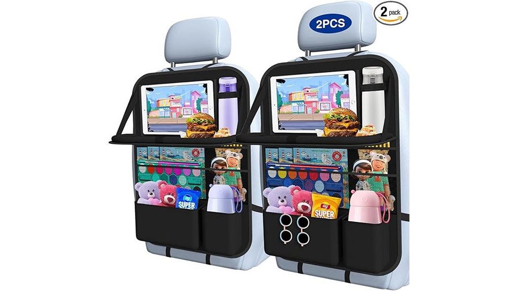 Must-Have Wipe-Clean Backseat Snack Trays for Family Travel 1 backseat table tray set