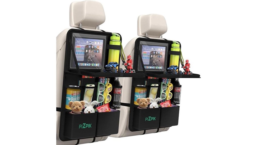 backseat tablet 11 pocket organizer tray