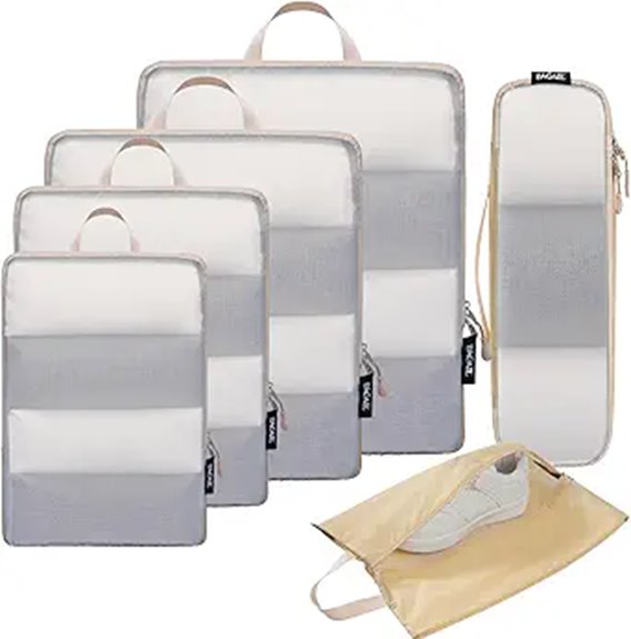 Packing Cube Sets That Maximize 40L Backpack Space 5 bagail six compression cubes