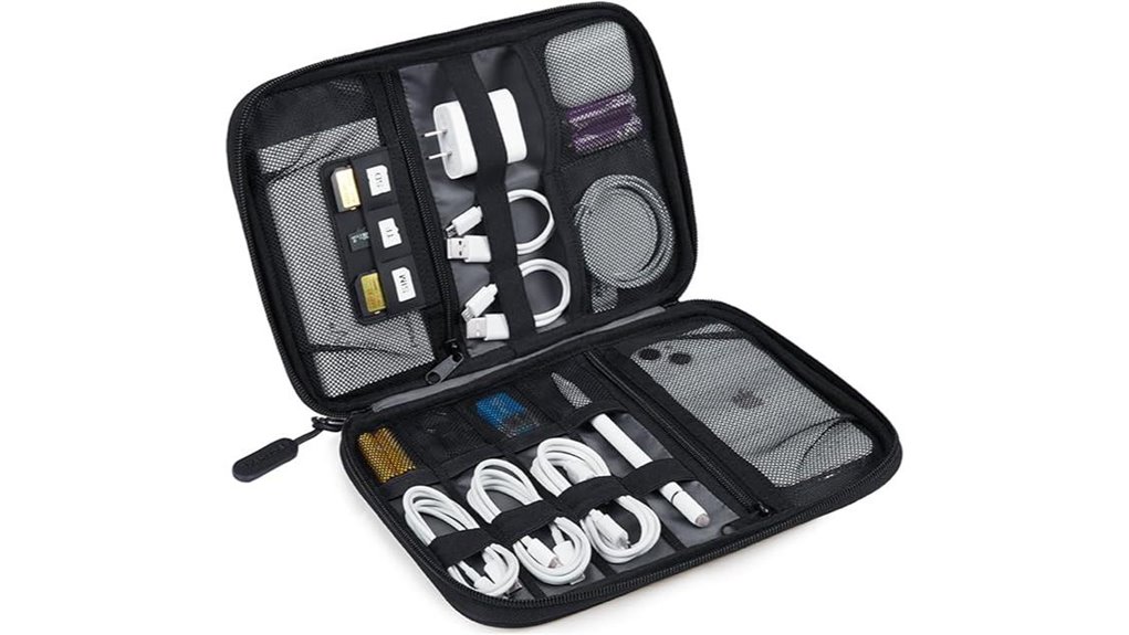 Best Organizer Cases for Plugs and Dongles (No Lost Adapters) 1 bagsmart black electronics organizer