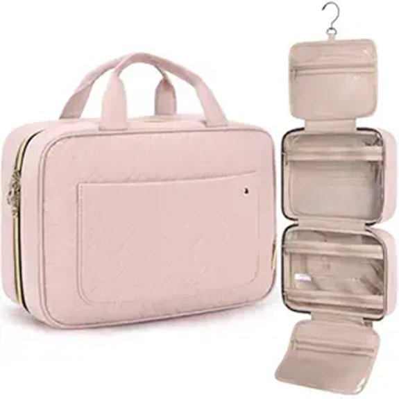 bagsmart pink toiletry water resistant