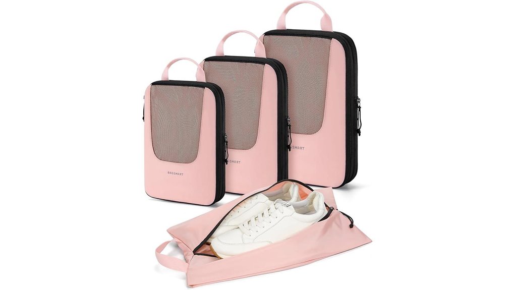 Packing Cube Sets Ideal for 40L Backpacks: Long, Narrow Cubes 12 bagsmart six pack compression cubes