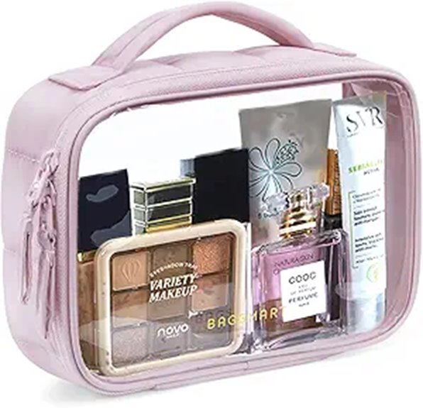 Clear Toiletry Bags with Rigid Edges (No Flop) for Tidy Travel 1 bagsmart tsa approved toiletry bag