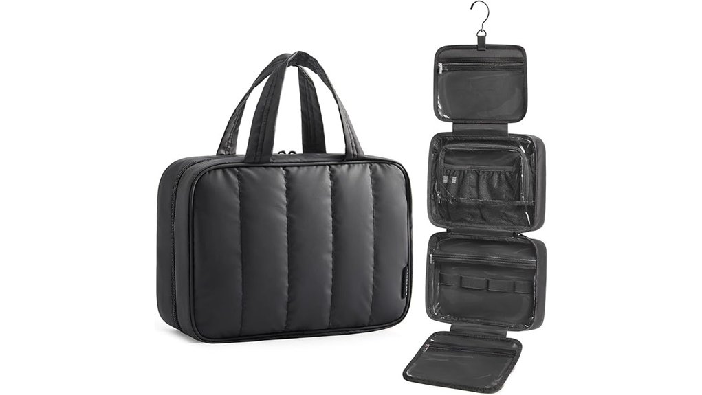 Toiletry Bags with Easy-Clean Lining for Spill-Proof Travel 4 bagsmart waterproof makeup hook