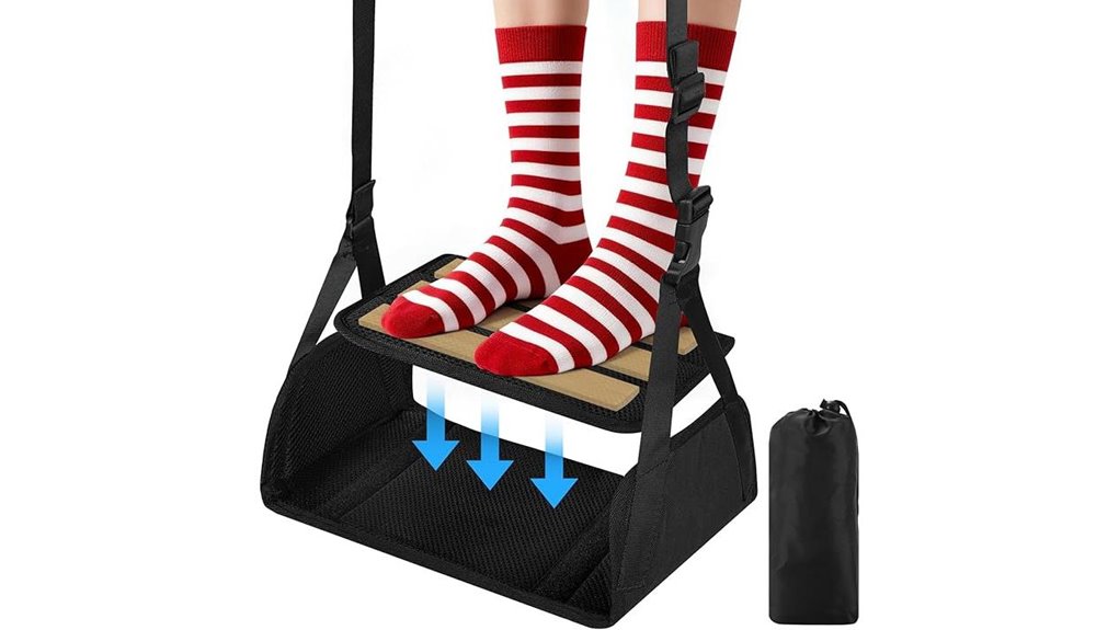 Compact Footrests for Flights That Offer Easy Hang 15 bamboo airplane foot hammock